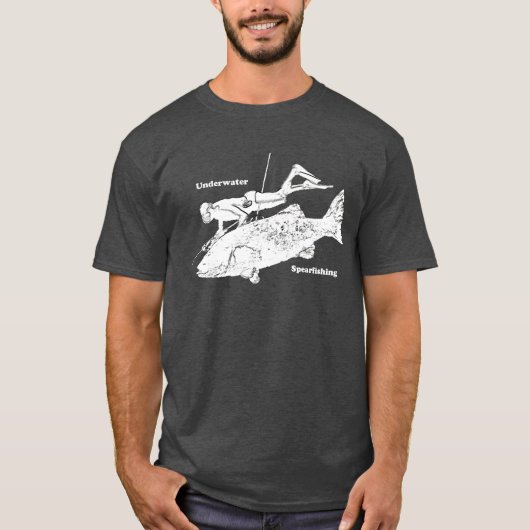 ヴィンテージ水中Spearfishingはダイバーを放します Tシャツ (正面)