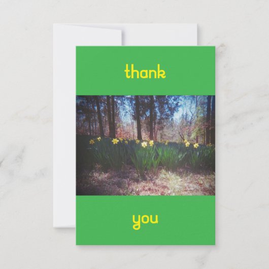 ヴィンテージ水仙サンキューカード サンキューカード (正面)