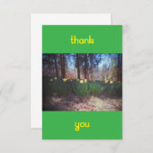 ヴィンテージ水仙サンキューカード サンキューカード (正面/裏面)