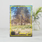 ヴィンテージ水仙サンキューカード サンキューカード (スタンド正面)