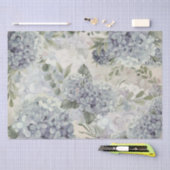 ヴィンテージ水彩あじさいティッシュペーパー 薄葉紙 (クラフト)