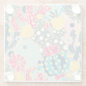 ヴィンテージ水彩かぼちゃの秋の模様 ガラスコースター (裏面)