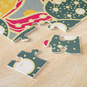 ヴィンテージ水彩かぼちゃの秋の模様 ジグソーパズル (側面)