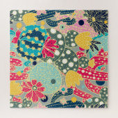 ヴィンテージ水彩かぼちゃの秋の模様 ジグソーパズル (横)