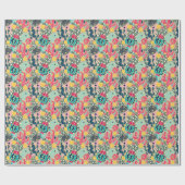 ヴィンテージ水彩かぼちゃの秋の模様 ラッピングペーパー (フラット)