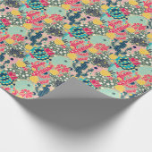 ヴィンテージ水彩かぼちゃの秋の模様 ラッピングペーパー (角)