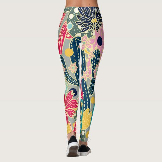 ヴィンテージ水彩かぼちゃの秋の模様 レギンス (裏面)