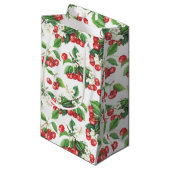 ヴィンテージ水彩さくらんぼフローラルパターン スモールペーパーバッグ (正面アングル)