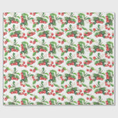 ヴィンテージ水彩さくらんぼフローラルパターン ラッピングペーパー (フラット)