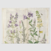 ヴィンテージ水彩の自然な野生の花 薄葉紙 (正面)