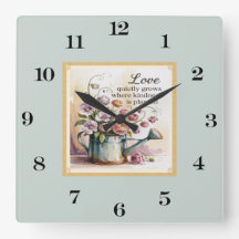 ヴィンテージ水彩の花と引用文