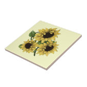 ヴィンテージ水彩ひまわりデザイン タイル (側面)