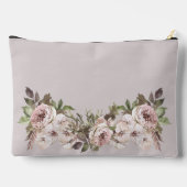 ヴィンテージ水彩ほこりっぽいバラフローラメイド・オブ・オーナー（花嫁付き添い人） アクセサリーポーチ (裏面)