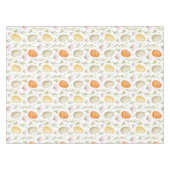 ヴィンテージ水彩エッグ&春の花イースター テーブルクロス (正面(横))