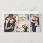 ヴィンテージ水彩エレガントな結婚式ありがとう サンキューカード (正面)