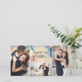 ヴィンテージ水彩エレガントな結婚式ありがとう サンキューカード (スタンド正面)