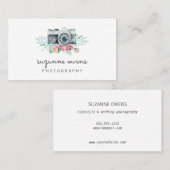 ヴィンテージ水彩カメラ名刺 名刺 (正面/裏面)