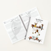 ヴィンテージ水彩キッチンファミリーレシピクックブック ノートブック (内部)