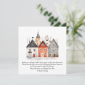 ヴィンテージ水彩クリスマスパーソナライズされた シーズンカード (スタンド正面)