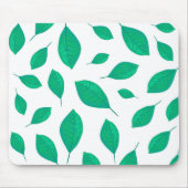 ヴィンテージ水彩グリーン葉 マウスパッド (正面)