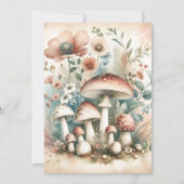 ヴィンテージ水彩コテージコア結婚ズ 招待状 (裏面)