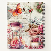 ヴィンテージ水彩コラージュ ノートブック (裏面)