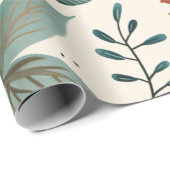 ヴィンテージ水彩コージー秋パターン ラッピングペーパー (ロールコーナー)