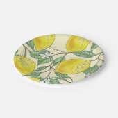 ヴィンテージ水彩サマーレモン模様 ペーパープレート (アングル)