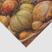 ヴィンテージ水彩サンクスギビングカボチャ収穫 薄葉紙 (詳細)