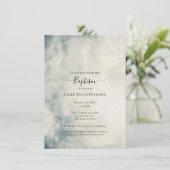 ヴィンテージ水彩スカイ抽象芸術バプテモダンィス 招待状 (スタンド正面)