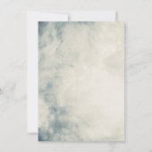 ヴィンテージ水彩スカイ抽象芸術バプテモダンィス 招待状 (裏面)