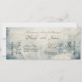ヴィンテージ水彩スカイ抽象芸術モダン結婚ズ 招待状 (正面)