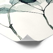 ヴィンテージ水彩スギの枝壁画 ポスター (角)