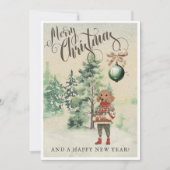 ヴィンテージ水彩ダックスフンド シーズンカード (正面)