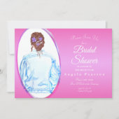 ヴィンテージ水彩デニムジャケット ブライダルシャワー 招待状 (正面)