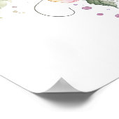 ヴィンテージ水彩トンボ&フラワー ポスター (角)