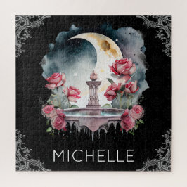 ヴィンテージ水彩ナイトフローラ泉 ジグソーパズル