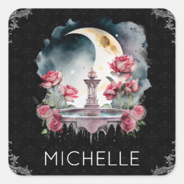 ヴィンテージ水彩ナイトフローラ泉 スクエアシール