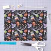 ヴィンテージ水彩ハロウィーン要素パターン 薄葉紙 (クラフト)