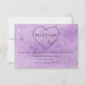 ヴィンテージ水彩ハートのウェディングレセプションカード 招待状 (正面)