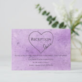 ヴィンテージ水彩ハートのウェディングレセプションカード 招待状 (スタンド正面)