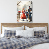 ヴィンテージ水彩ビクトリアン初期1900キャンバスアート キャンバスプリント (インサイチュ (寝室))