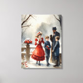 ヴィンテージ水彩ビクトリアン初期1900キャンバスアート キャンバスプリント (正面)