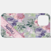ヴィンテージ水彩ピンクの花 Case-Mate iPhoneケース (裏面 (横))