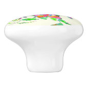 ヴィンテージ水彩ピンクオレンジバラ セラミックノブ (側面)