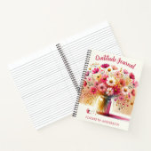 ヴィンテージ水彩ピンクフローラ感謝ジャーナル ノートブック (内部)