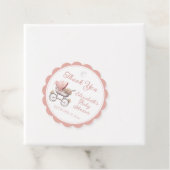 ヴィンテージ水彩ピンクベビー台車パーソナライズされた フェイバータグ (インサイチュ)