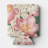 ヴィンテージ水彩ピンク牡丹フローラクーラーボックス 缶クーラー (裏面)