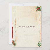 ヴィンテージ水彩フェスティバルメリークリスマスパーティー 招待状 (裏面)