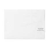 ヴィンテージ水彩フローラアー結婚ト ラップアラウンド宛名ラベル (裏面)